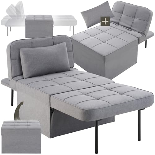 tectake® 4 in 1 gemütlicher Hocker mit Schlaffunktion