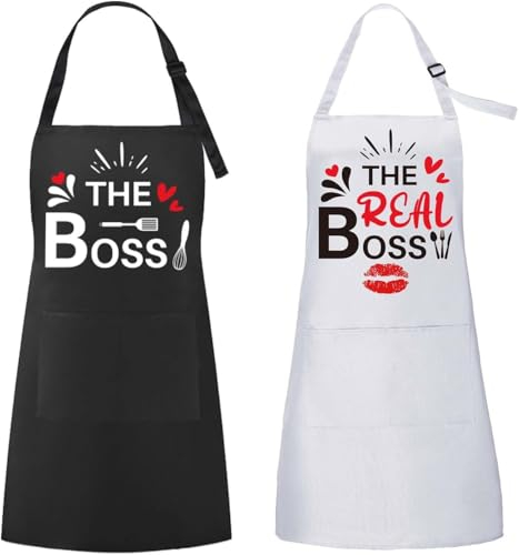 2pcs Küchen Schürze Lustige Paare Küchenschürze