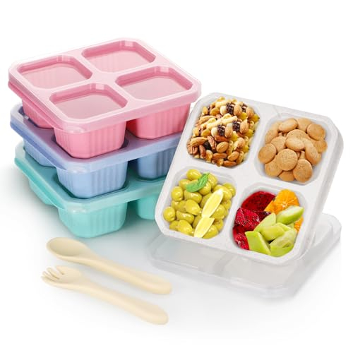 Starvortex 4 Stück Snackbox mit Fächern
