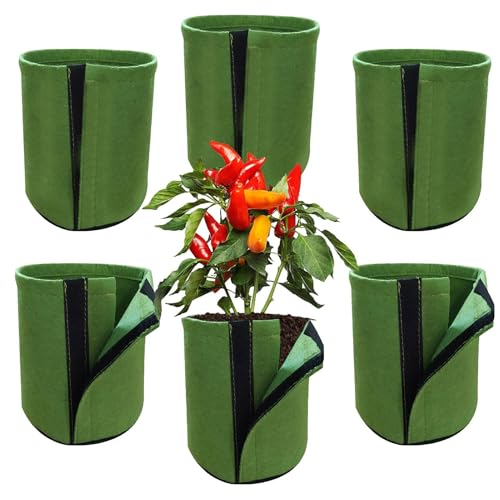 Générique Stoff-Pflanze, 6 x Nonwoven Cloth Planting Bags