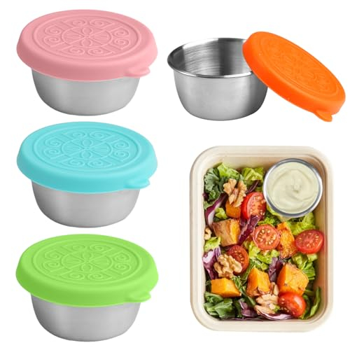 4 Stück Salatdressing Behälter