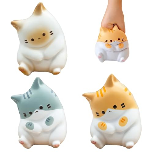 3 Stück Niedliche Katze Anti Stress Bälle