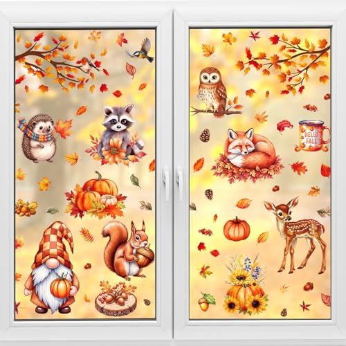 QckZee Fensterbilder Herbst selbstklebend