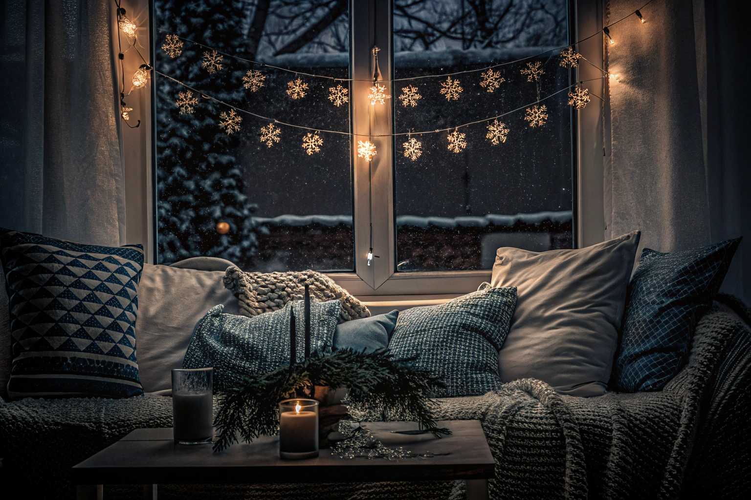 Girlanden und Lichterketten Winterdeko