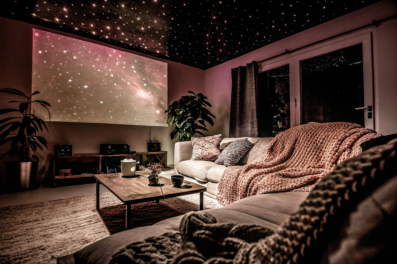 Sternenhimmel Projektor Wohnzimmer