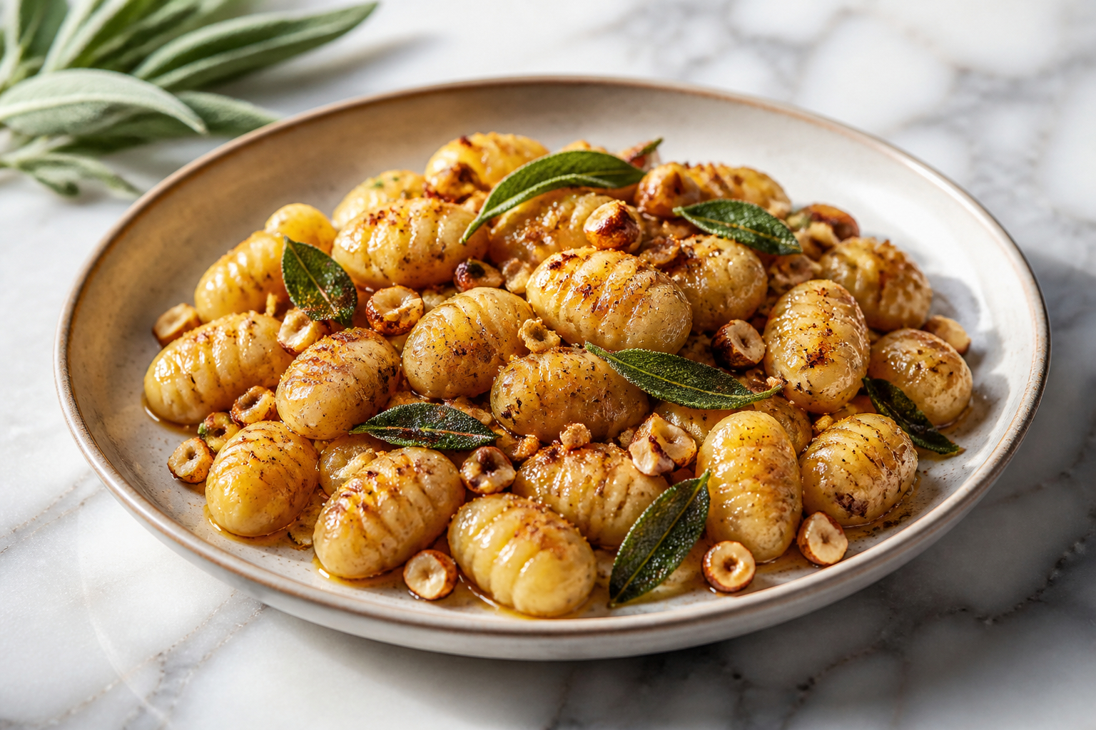 Pasta mit aromatischer selbstgemachter Nussbutter