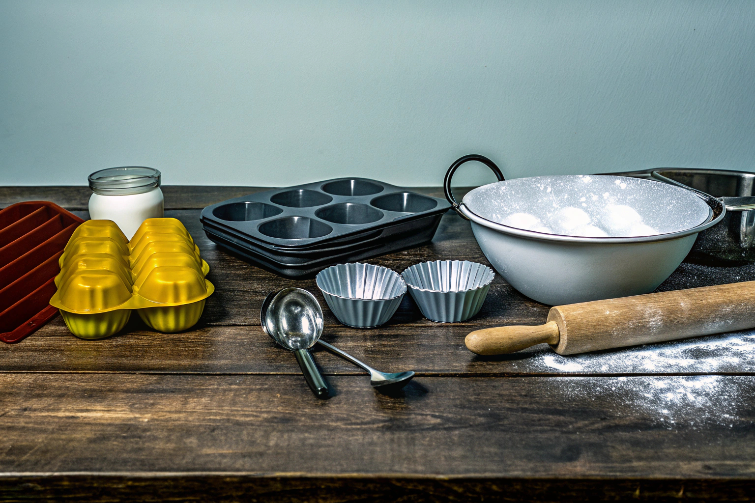 Backformen und Utensilien für die Bäckerei