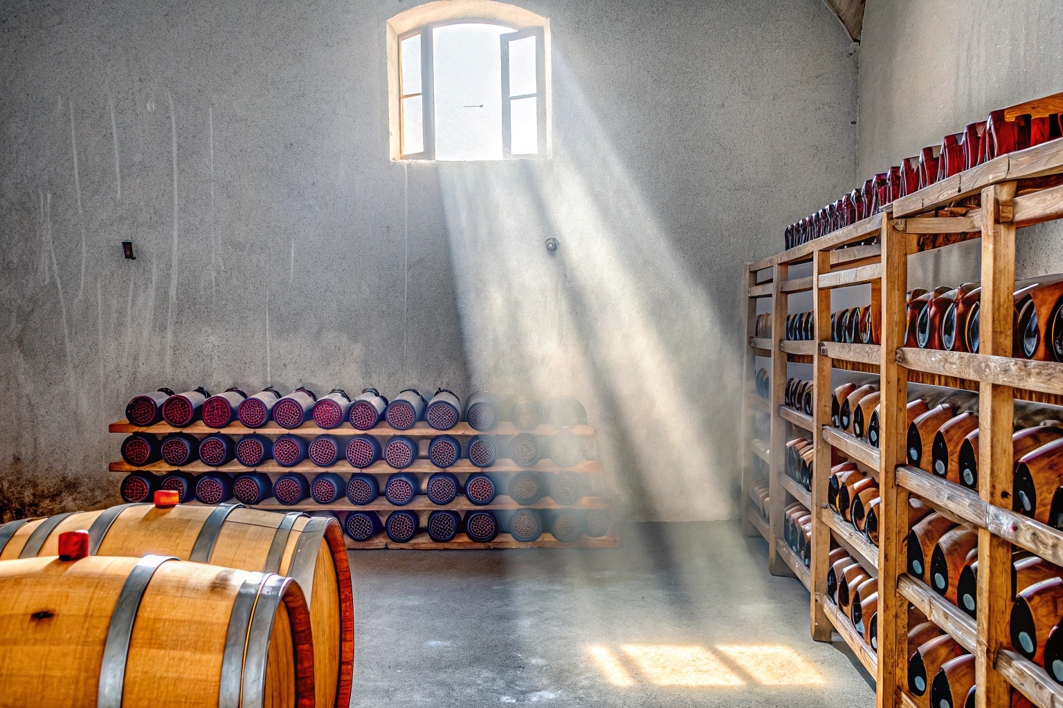 Selbstgemachter Wein in Flaschen