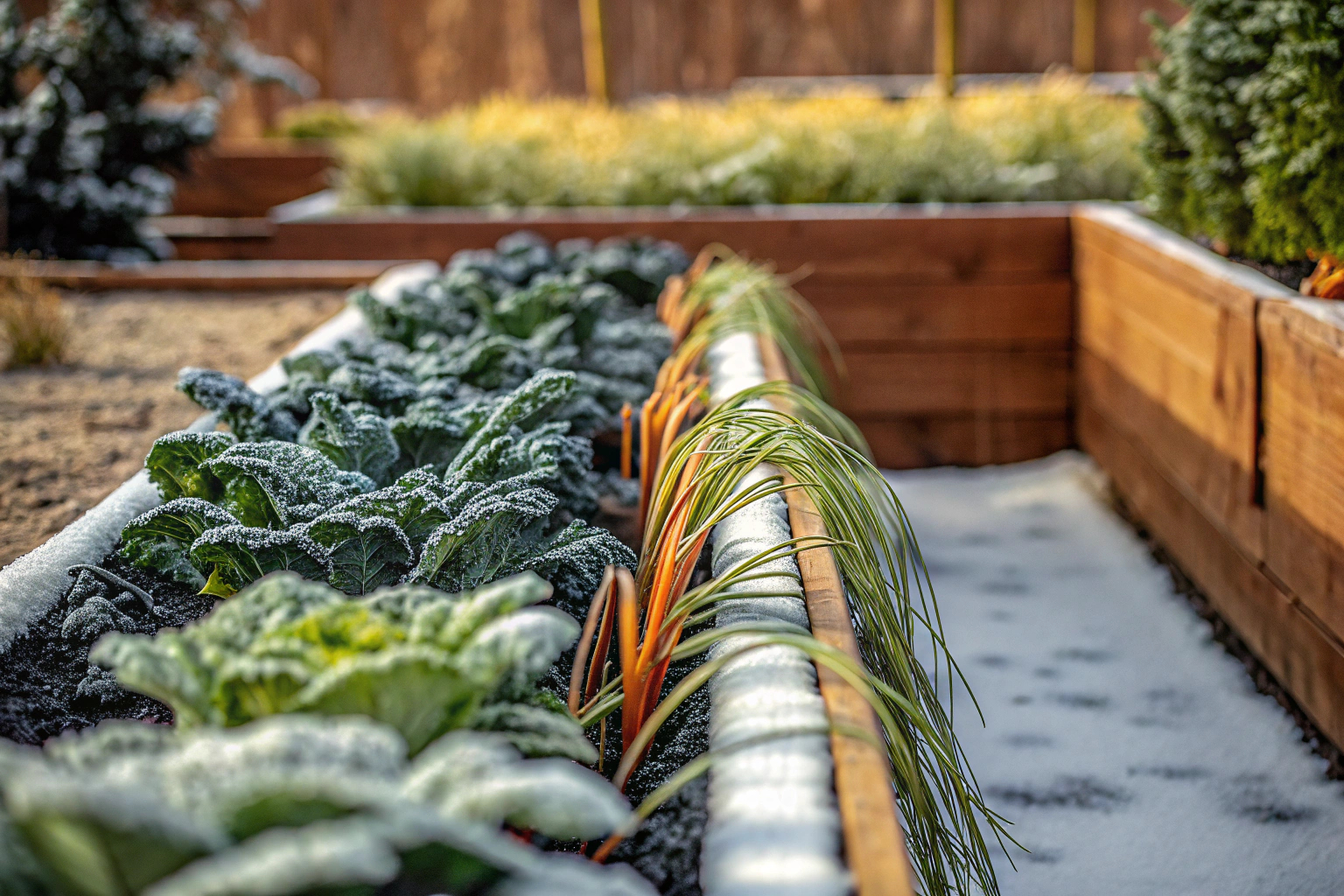 Wintergemüse im Garten