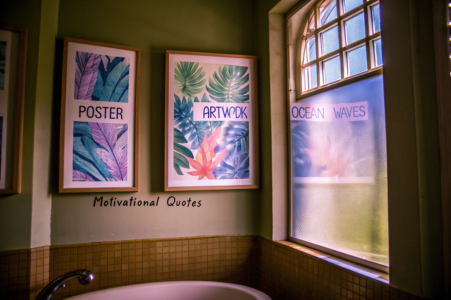 Poster und Bilder im Badezimmer