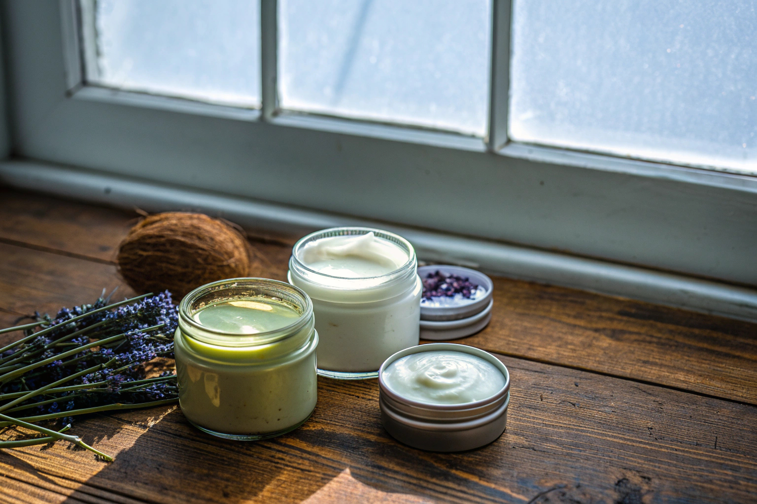 Selbstgemachte Naturkosmetikprodukte