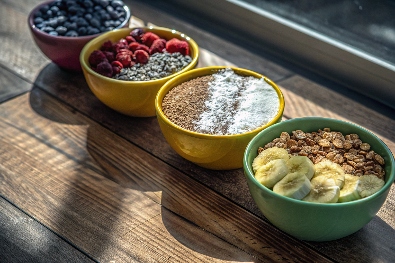Superfoods und Samen für Smoothie Bowls