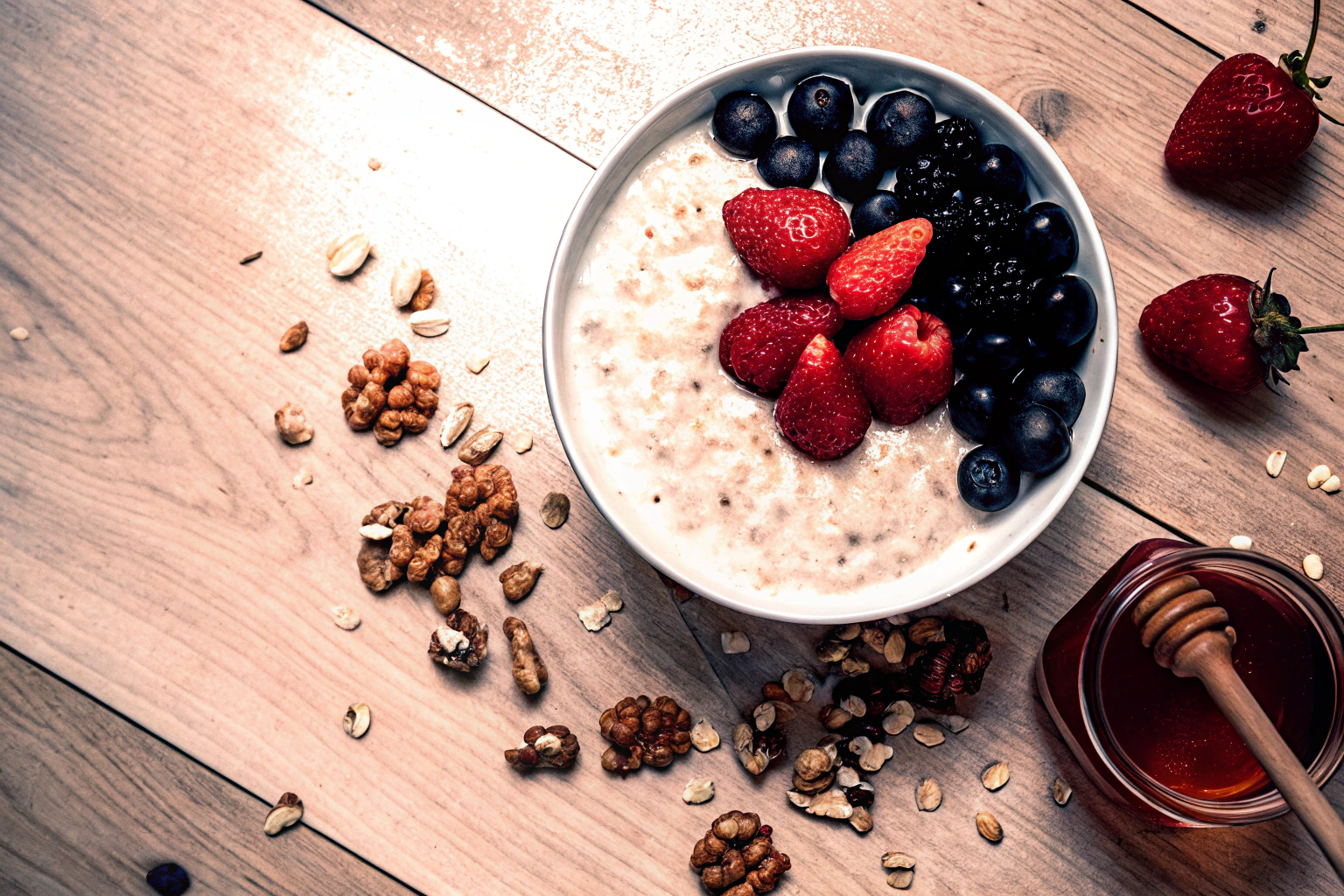 Zutaten für eine Frühstücks-Bowl