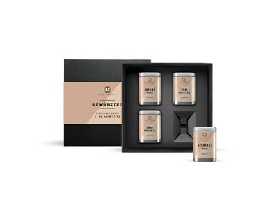 Gewürztee Geschenkbox mit 4 Teesorten