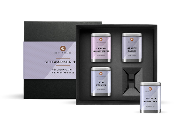 Schwarzer Tee Geschenkbox