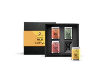 Danke Geschenkbox Gewürze mit 4 Dosen