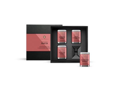 Pasta Geschenkbox mit 4 Gewürzen