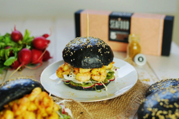 Black Seafood Burger