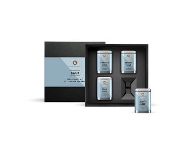 Salz Geschenkbox mit 4 Salzsorten