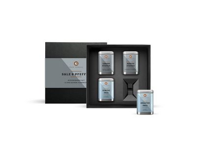 Salz & Pfeffer Geschenkbox mit 4 Dosen