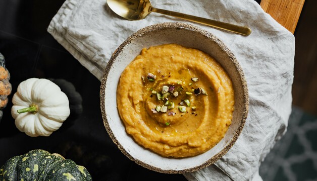 Kürbispüree mit Kürbis Gewürz