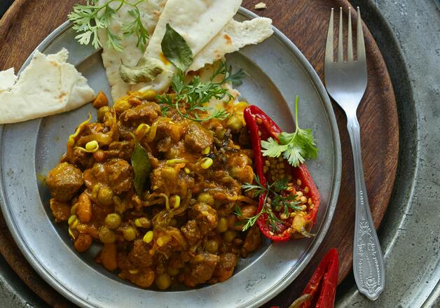 Selbstgemachtes Kichererbsen-Curry vegan