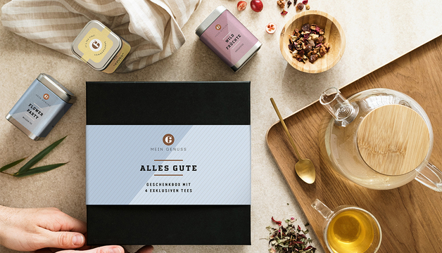 Alles Gute Geschenkbox Tee