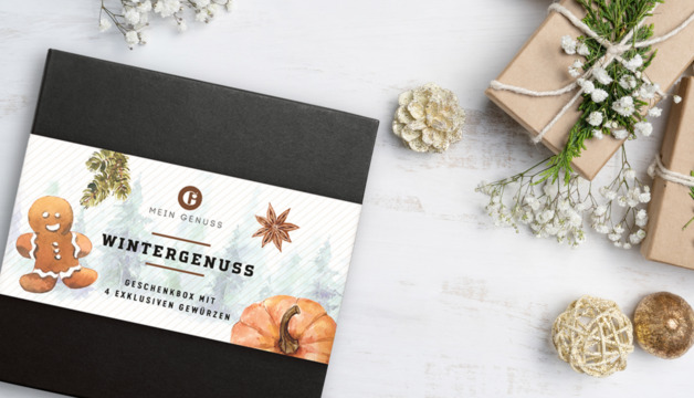 Wintergenuss Gewürz Geschenkbox als Weihnachtsgeschenk