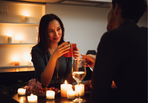 Valentinstag Geschenk Romantisches Dinner