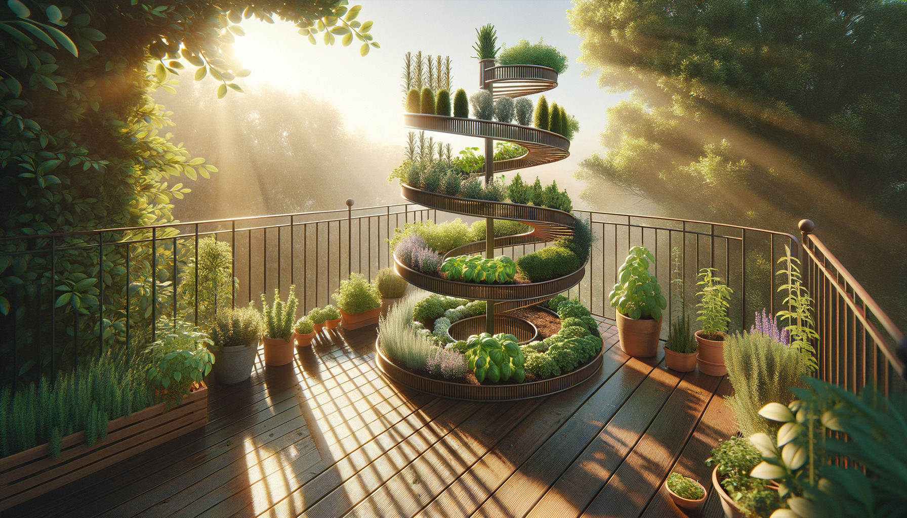 Kräuterschnecke Balkon Aromawunder für Zuhause!