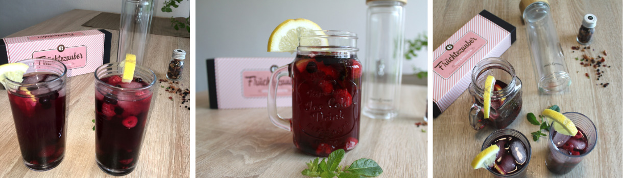 Eistee mit Früchten zubereiten