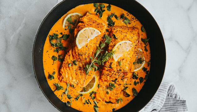 Fischcurry mit der Curry Mischung grob