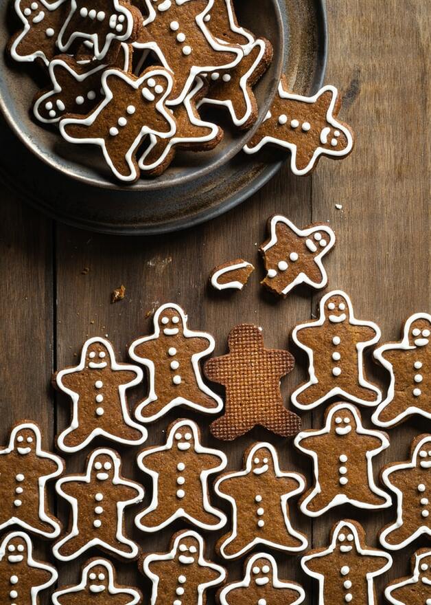 Pfefferkuchen in der Weihnachtsbäckerei