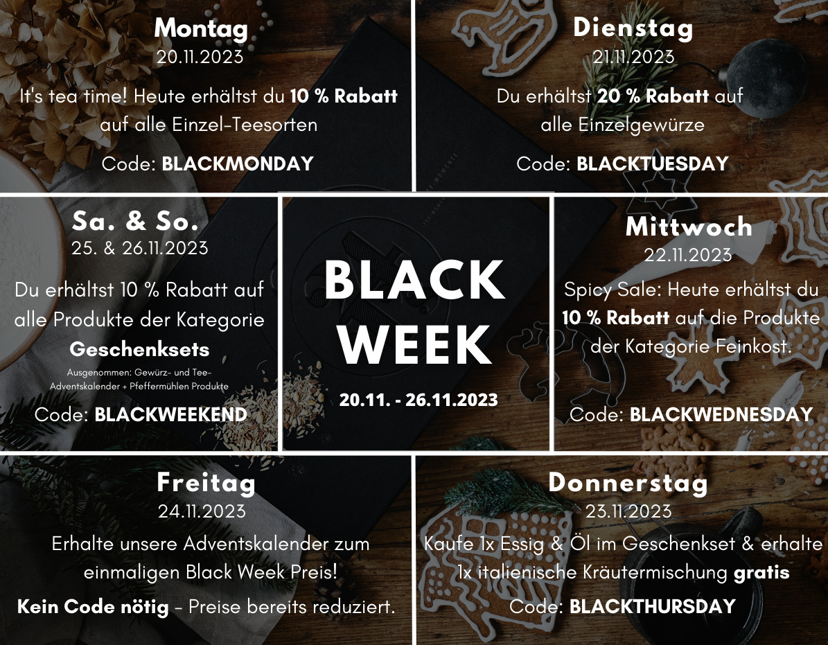 Black Friday Deals: Black Week bei MEIN GENUSS