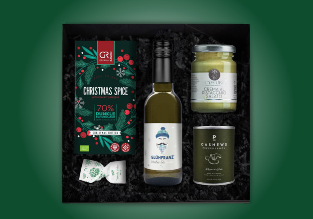 Weihnachts-Geschenkbox grün