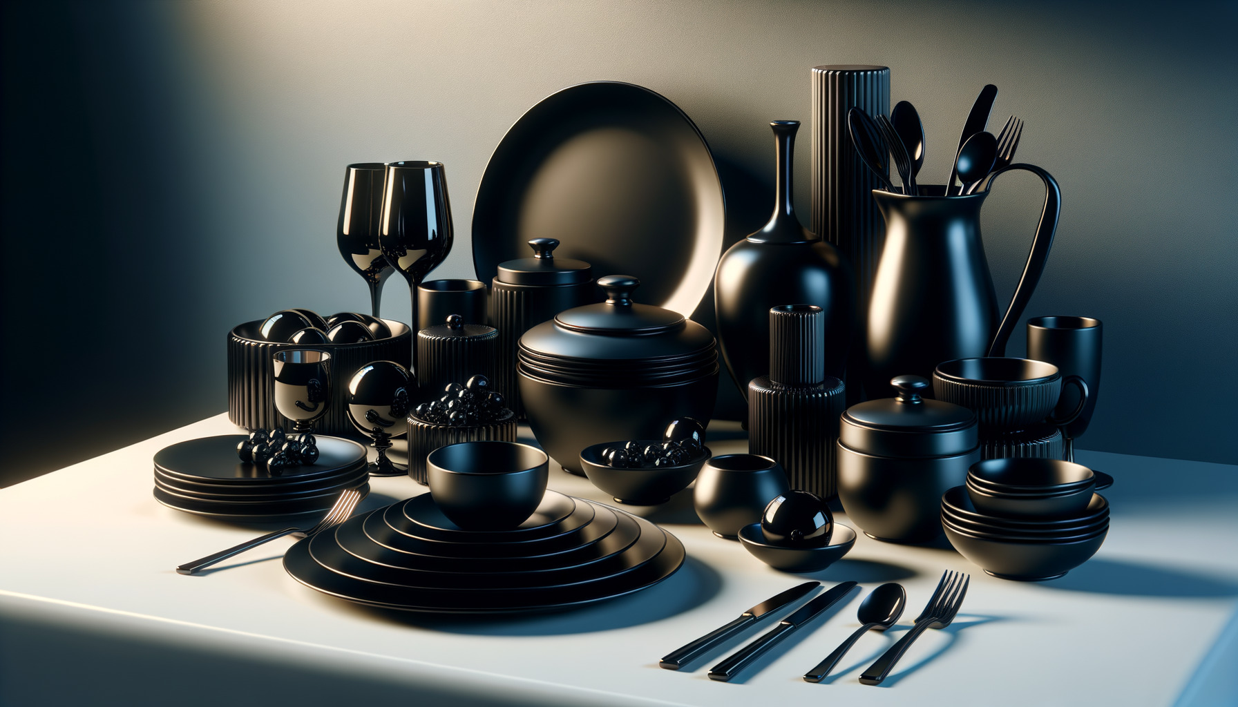 Eleganz pur: Schwarzes Geschirr für stilvolle Tischmomente